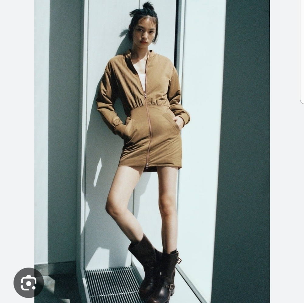 NWOT Zara Bomber Jacket Dress Size Small